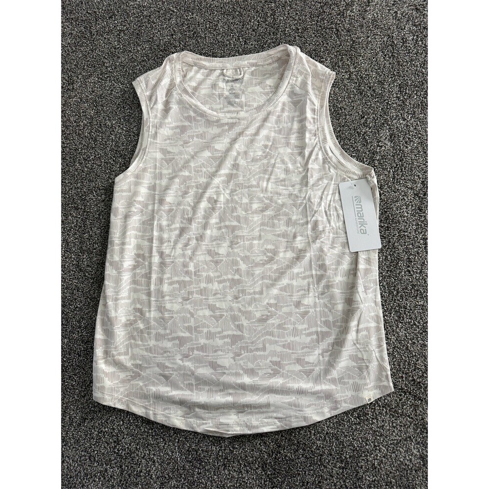 Marika Adventure Tank Top Womens Size M Beige Geometric Print Athletic